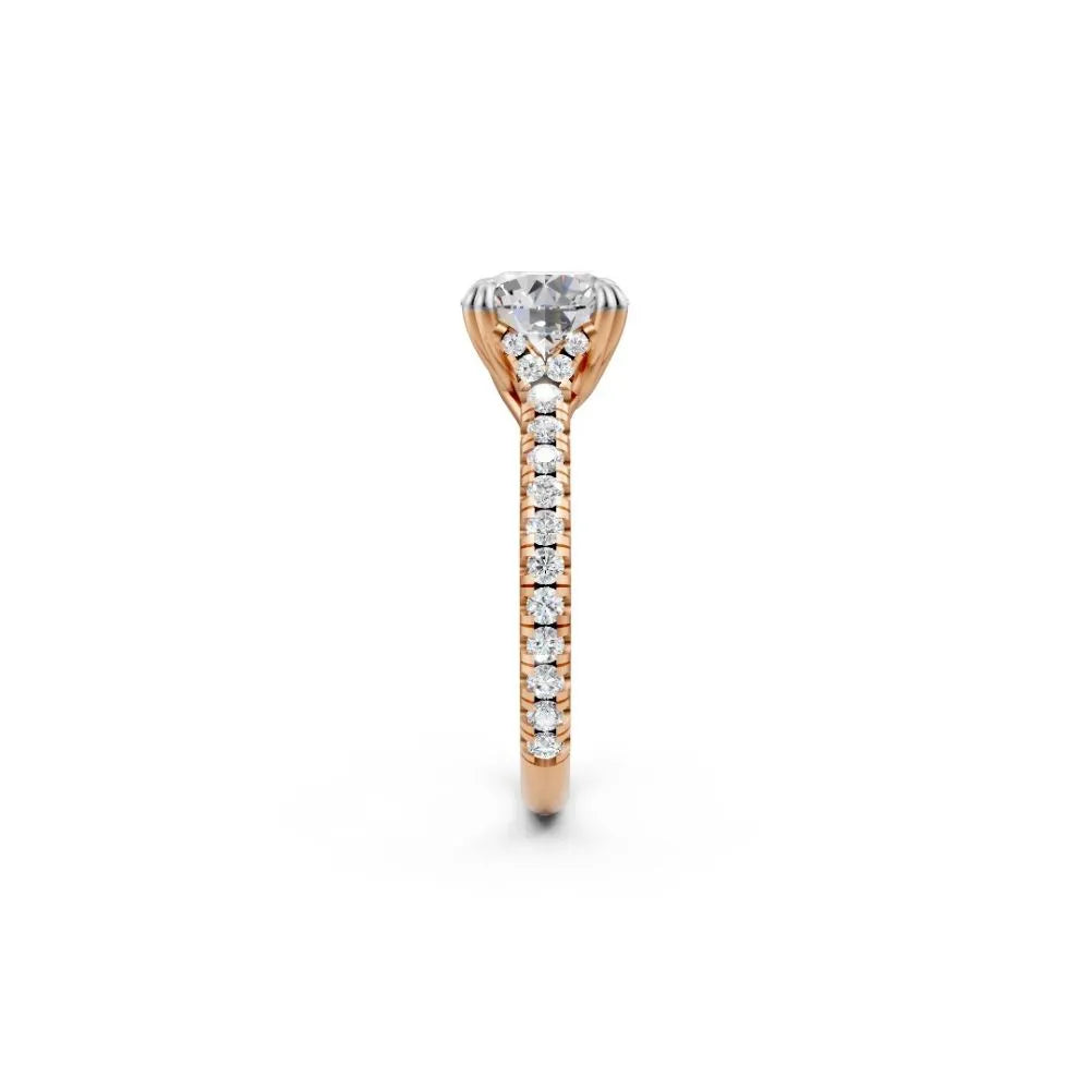 RadiantCore Engagement Ring Rose Gold