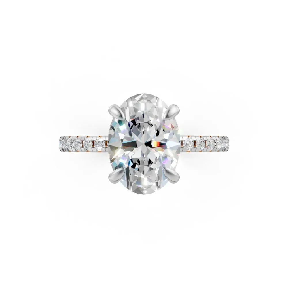EternaSpark Pavé Solitaire Ring Rose Gold