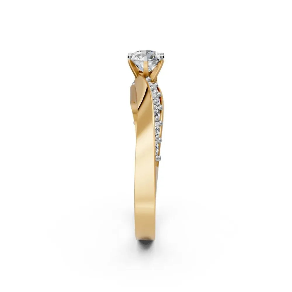 Modern Spark Solitaire Ring