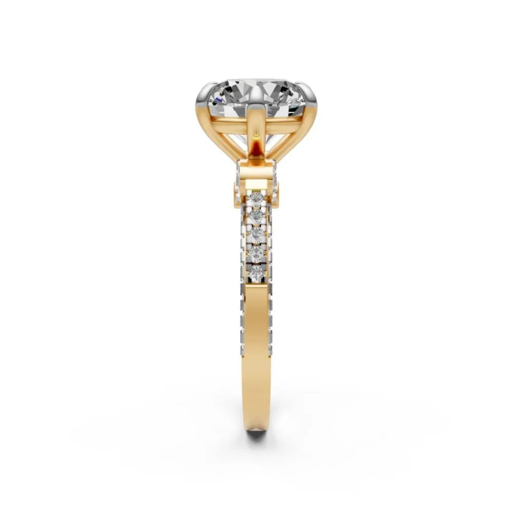 VintageCharm Solitaire Diamond Ring Yellow Gold