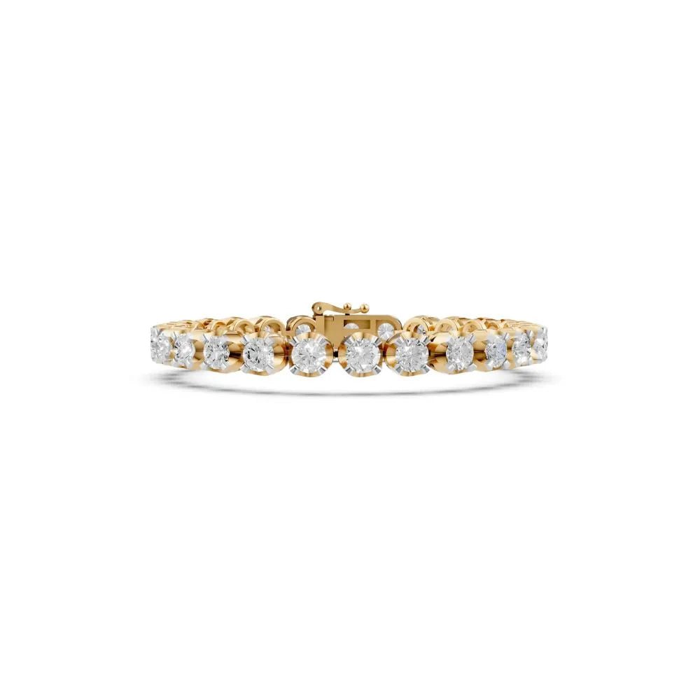 Classic Diamond Tennis Bracelet Yellow Gold