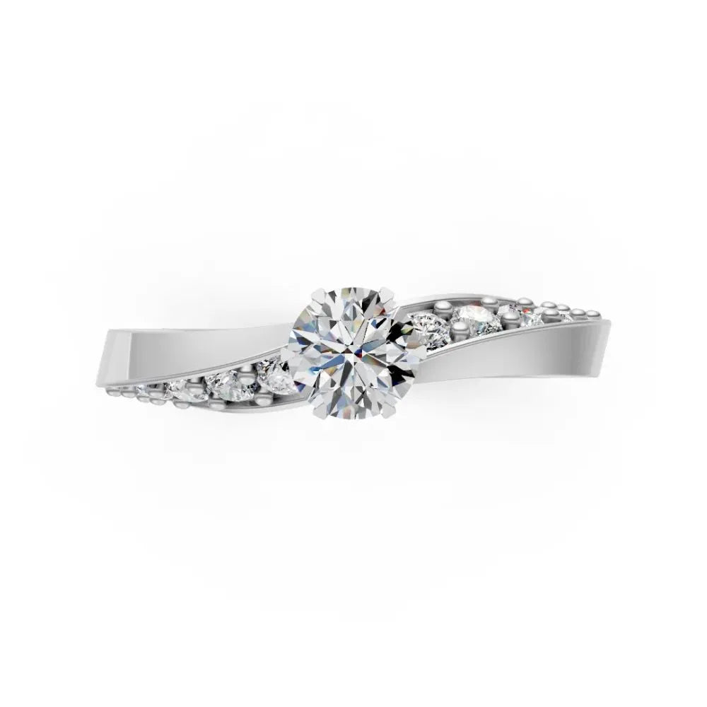 Modern Spark Solitaire Ring