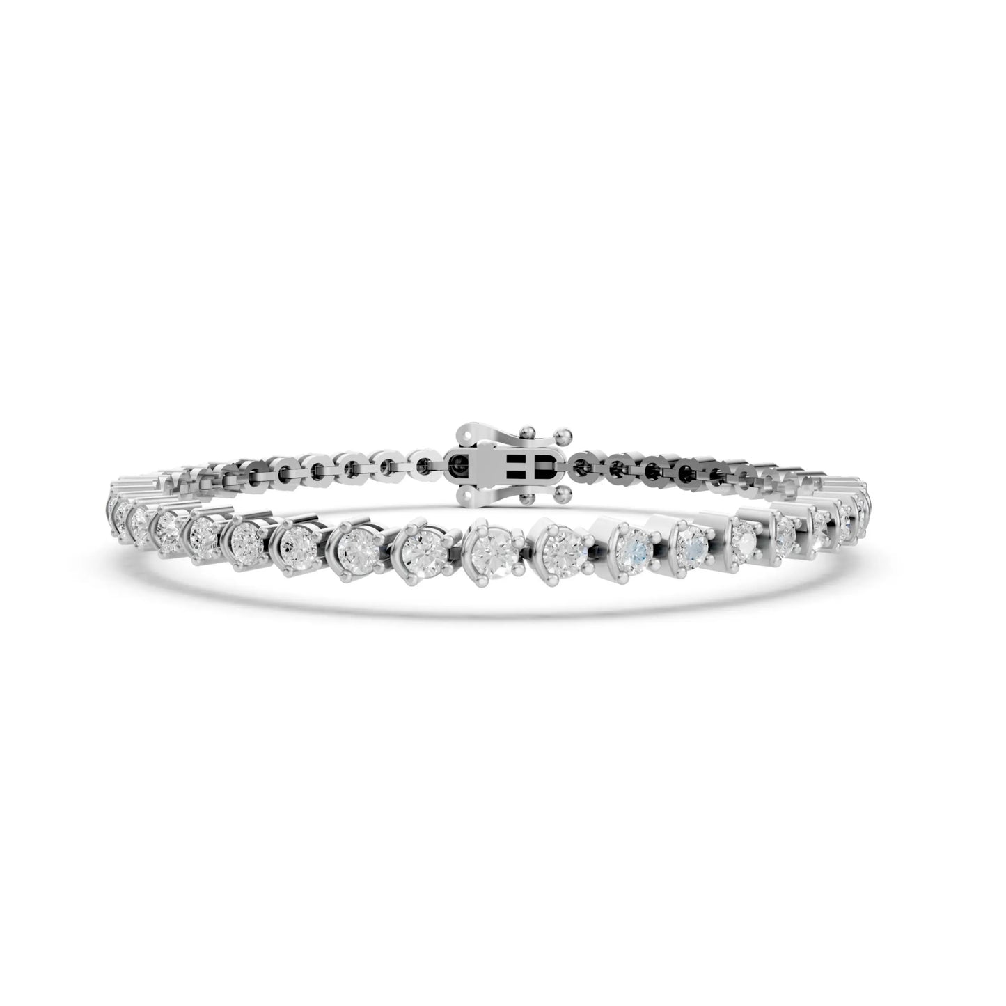 Princess Cut Diamond Tennis Bracelet White Gold