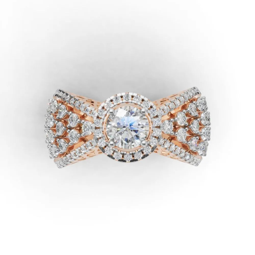 Bridal Statement Ring Rose Gold