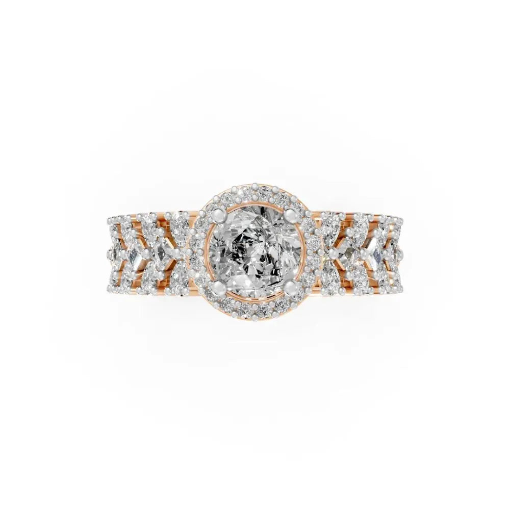 HaloBloom Cluster Bridal Ring Set