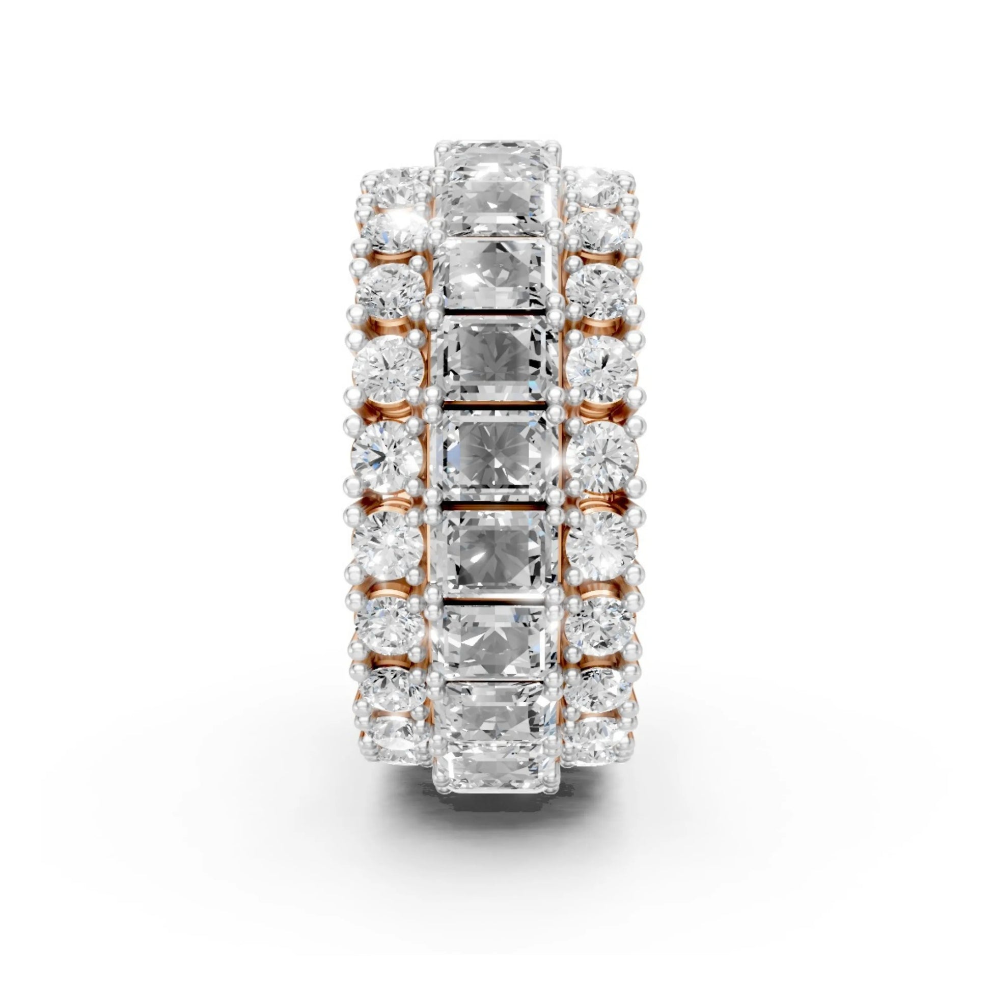 Trinity Sparkle Eternity Band Rose Gold