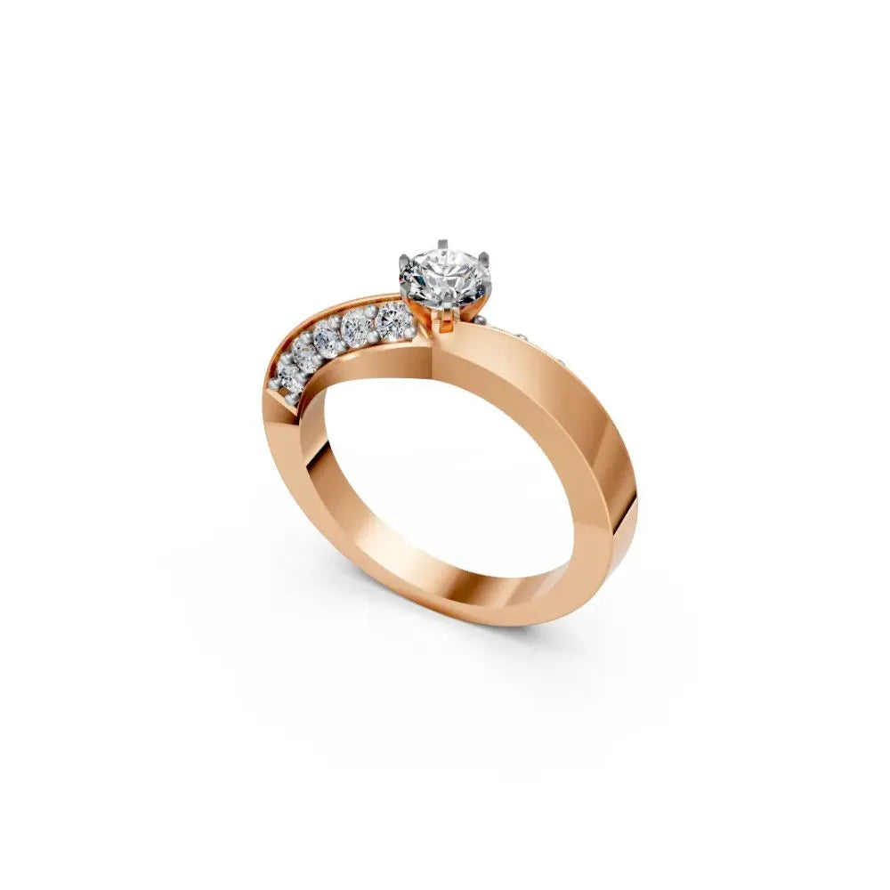Modern Spark Solitaire Ring