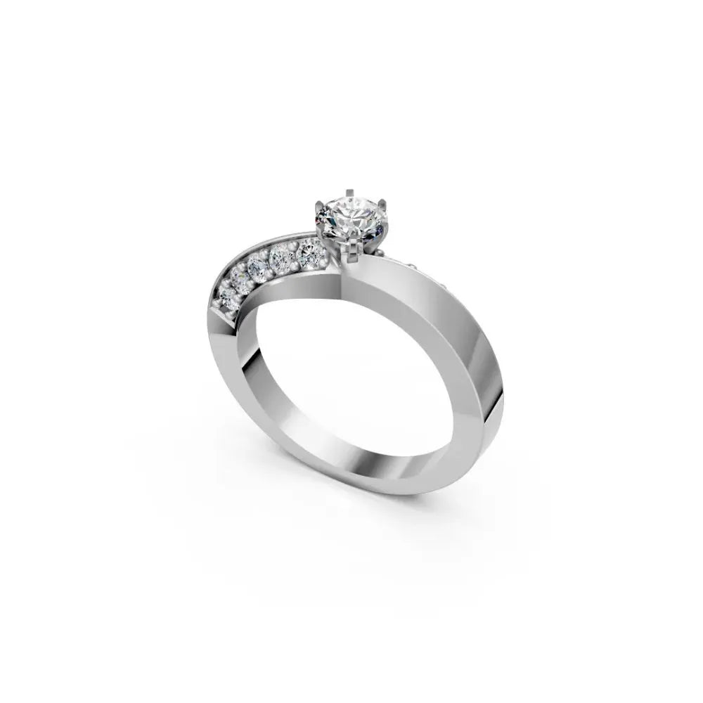 Modern Spark Solitaire Ring