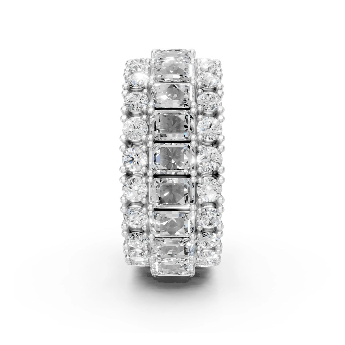 Trinity Sparkle Eternity Band White Gold
