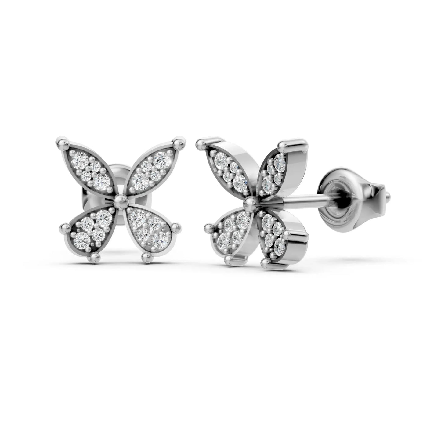 Round Diamond Earrings – Studs & Hoops White Gold