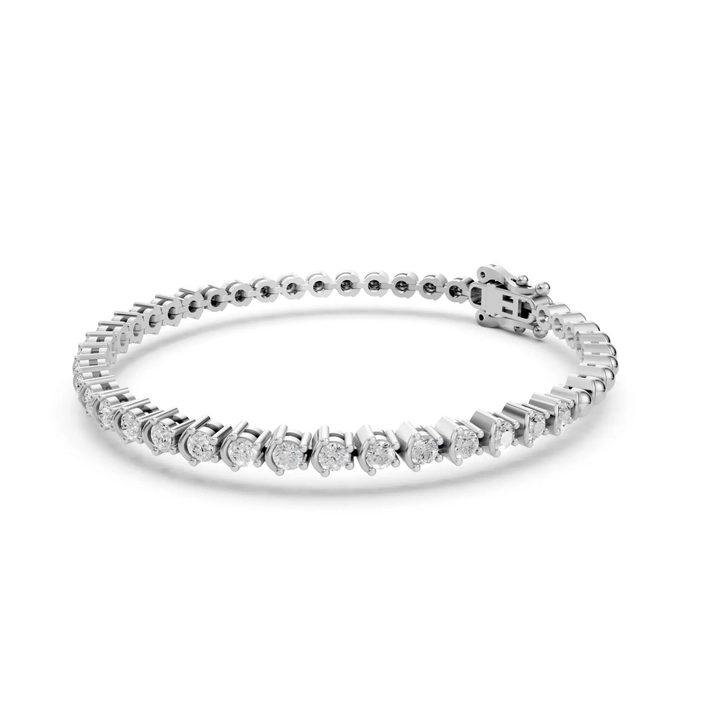 Princess Cut Diamond Tennis Bracelet White Gold