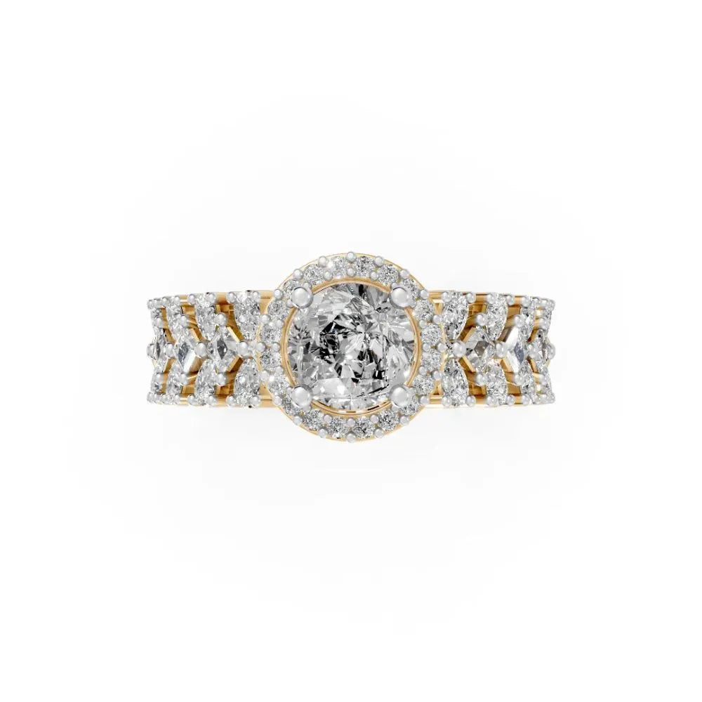 HaloBloom Cluster Bridal Ring Set