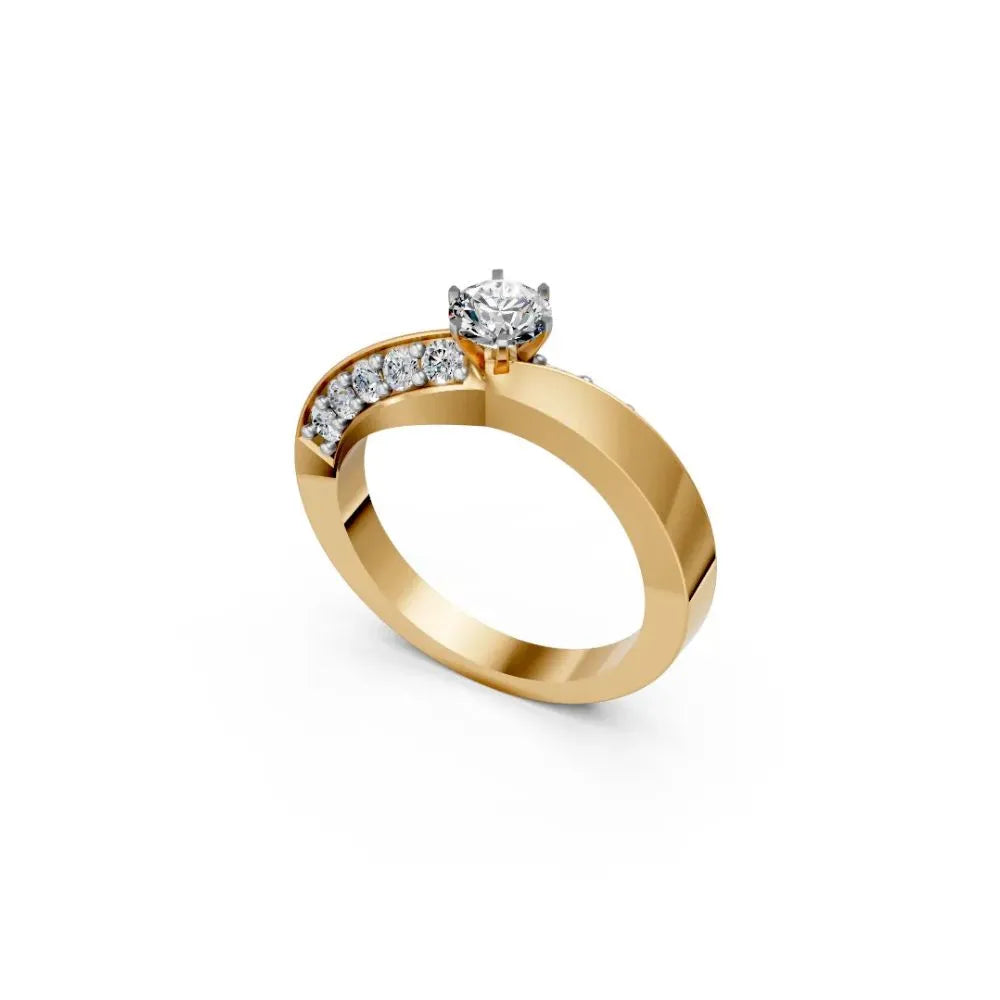 Modern Spark Solitaire Ring