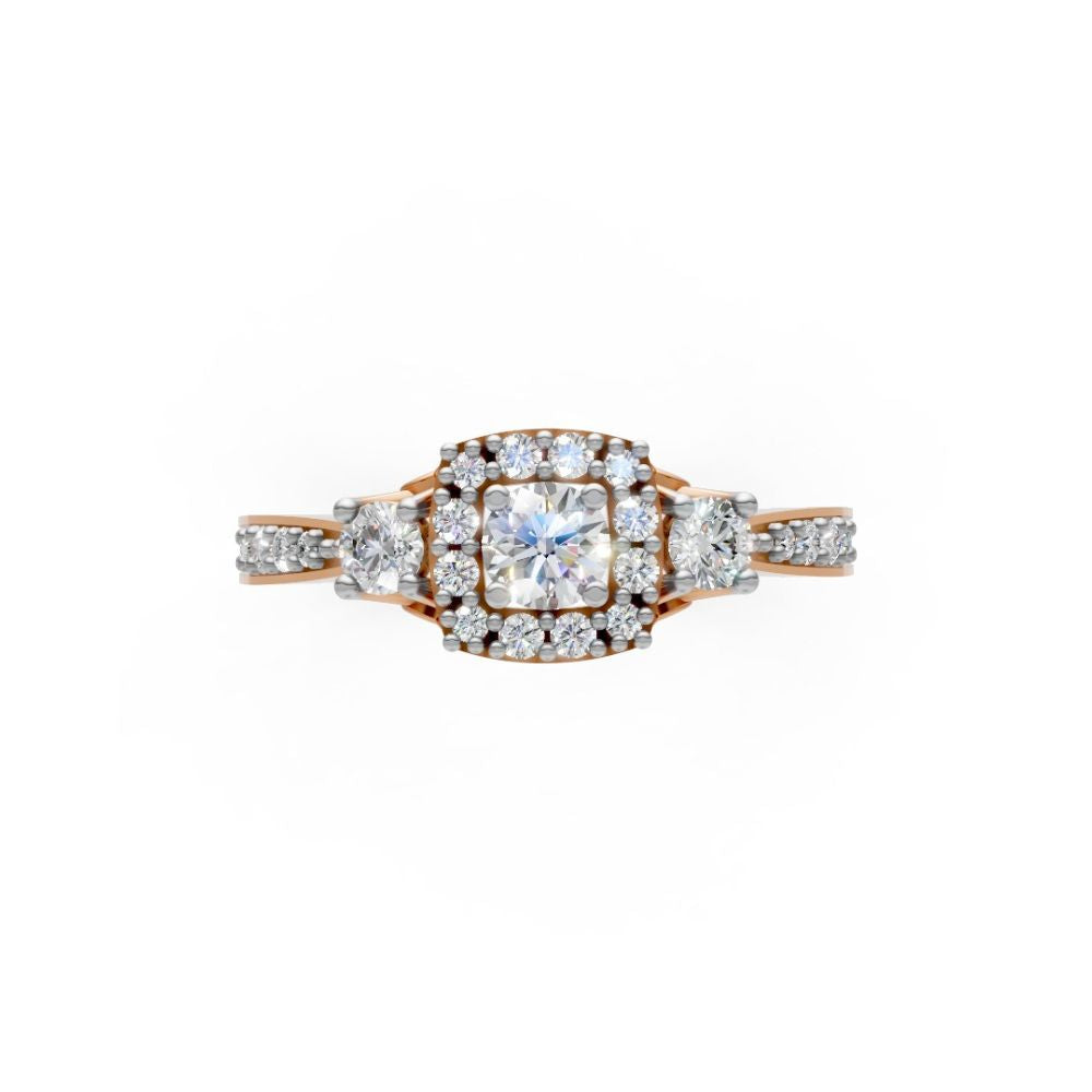 EternaLace Halo Ring Rose Gold