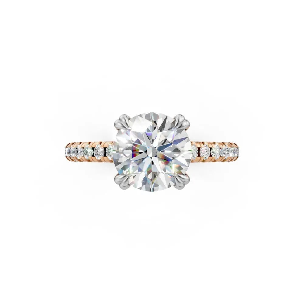 RadiantCore Engagement Ring Rose Gold