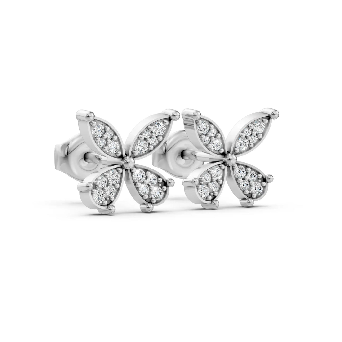 Round Diamond Earrings – Studs & Hoops White Gold