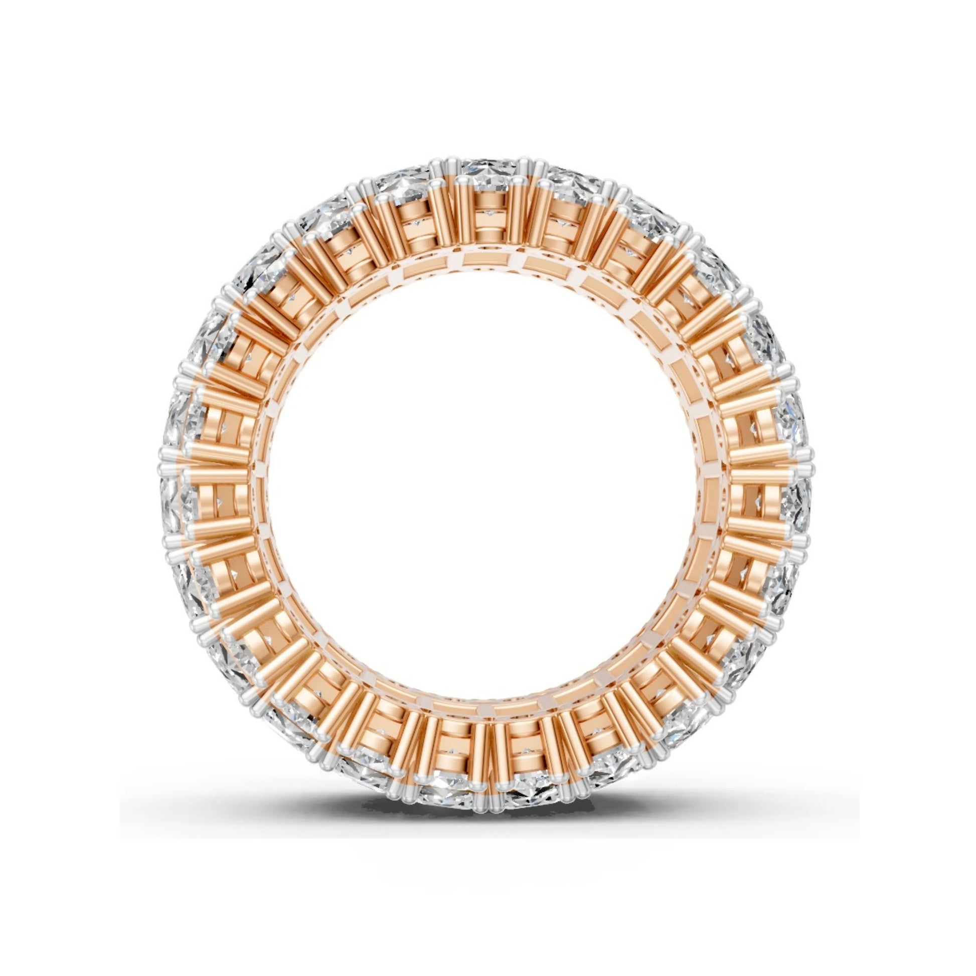 Trinity Sparkle Eternity Band Rose Gold
