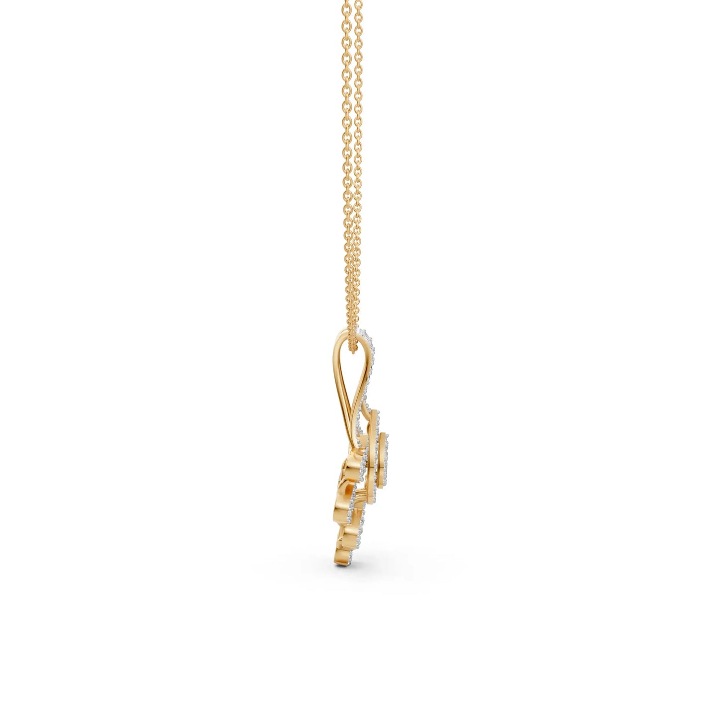 Teardrop Bloom Pendant Yellow Gold