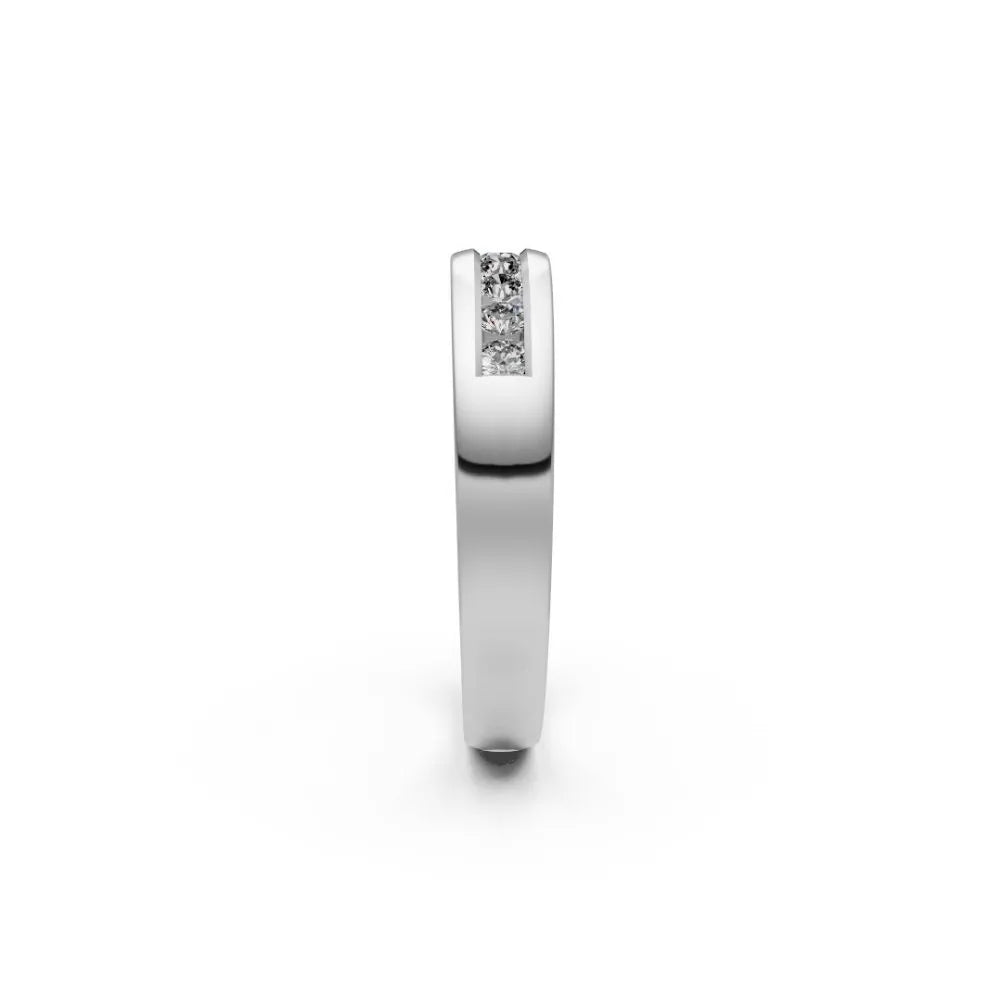 ClassicChannel Round Diamond Band White Gold