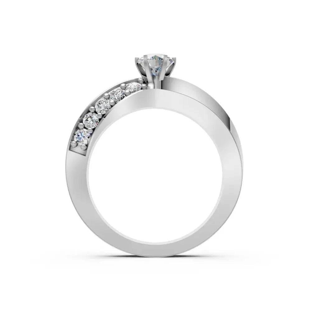 Modern Spark Solitaire Ring