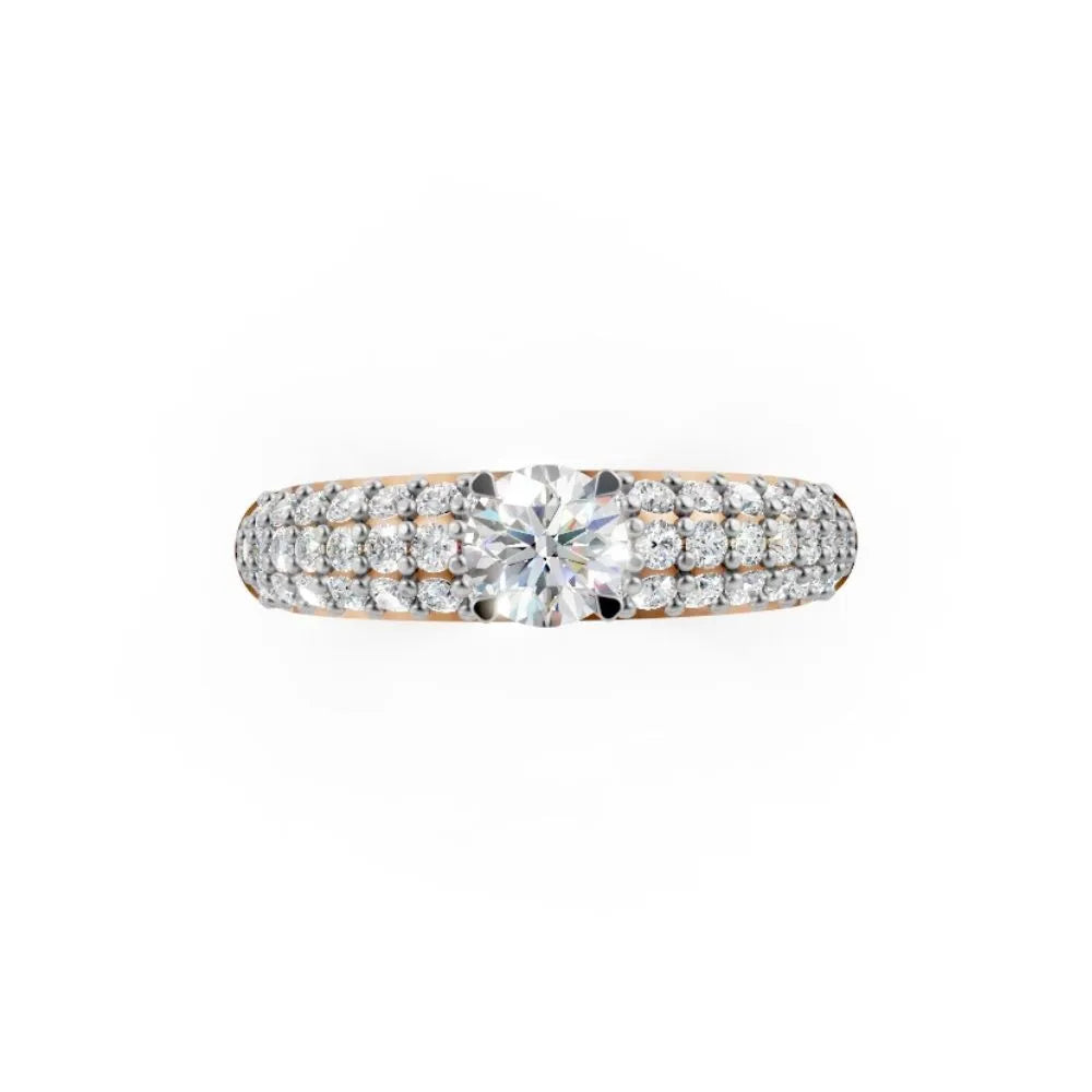 Triluxe Sparkle Solitaire Ring Rose Gold