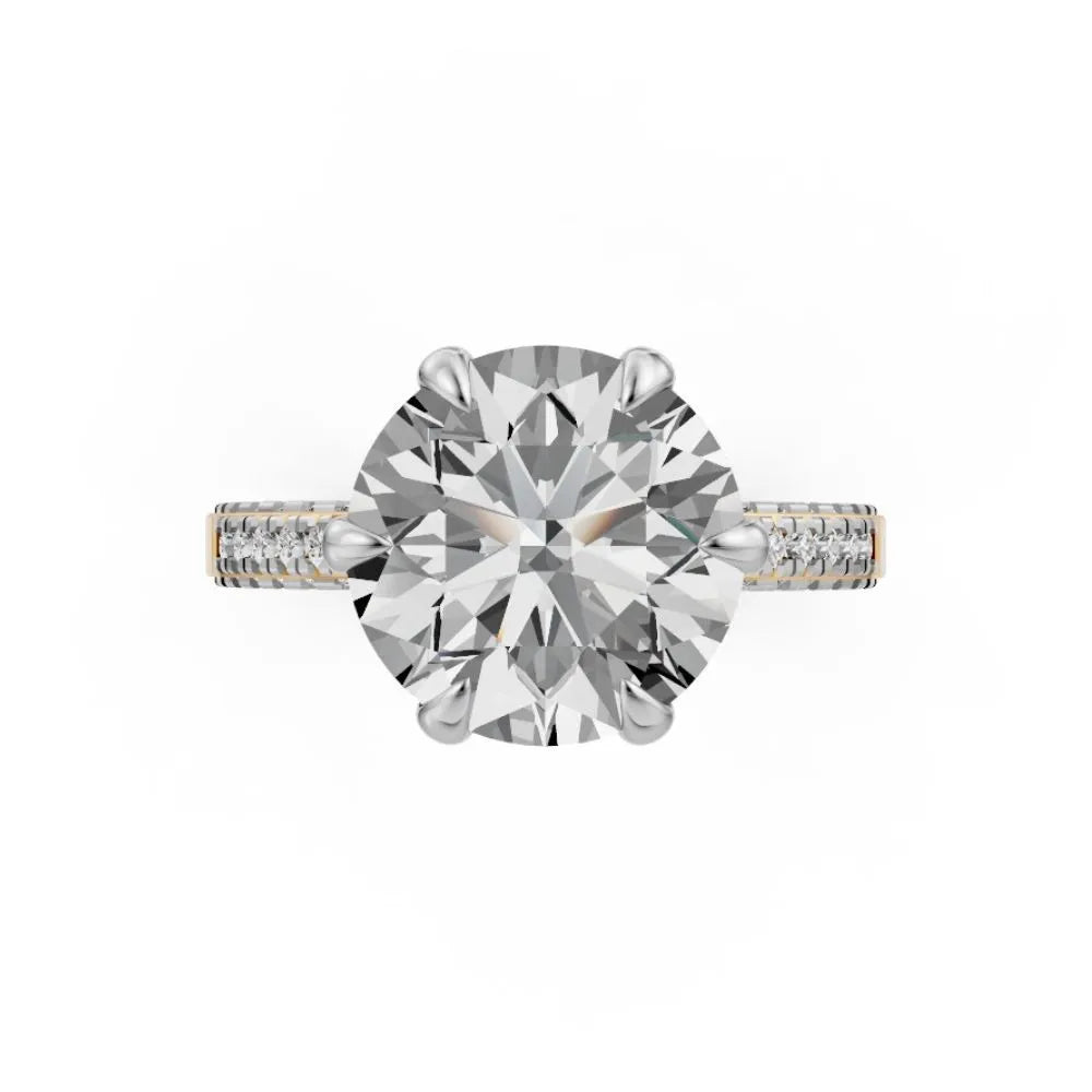 VintageCharm Solitaire Diamond Ring Yellow Gold