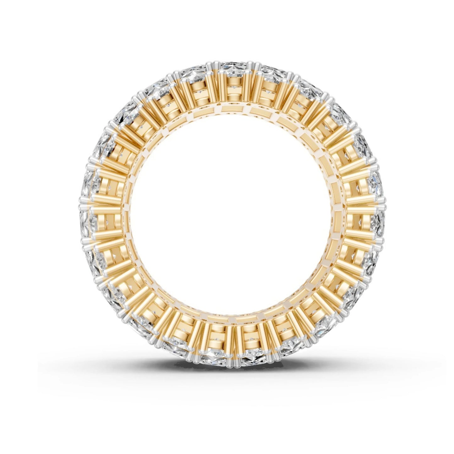Trinity Sparkle Eternity Band Yellow Gold