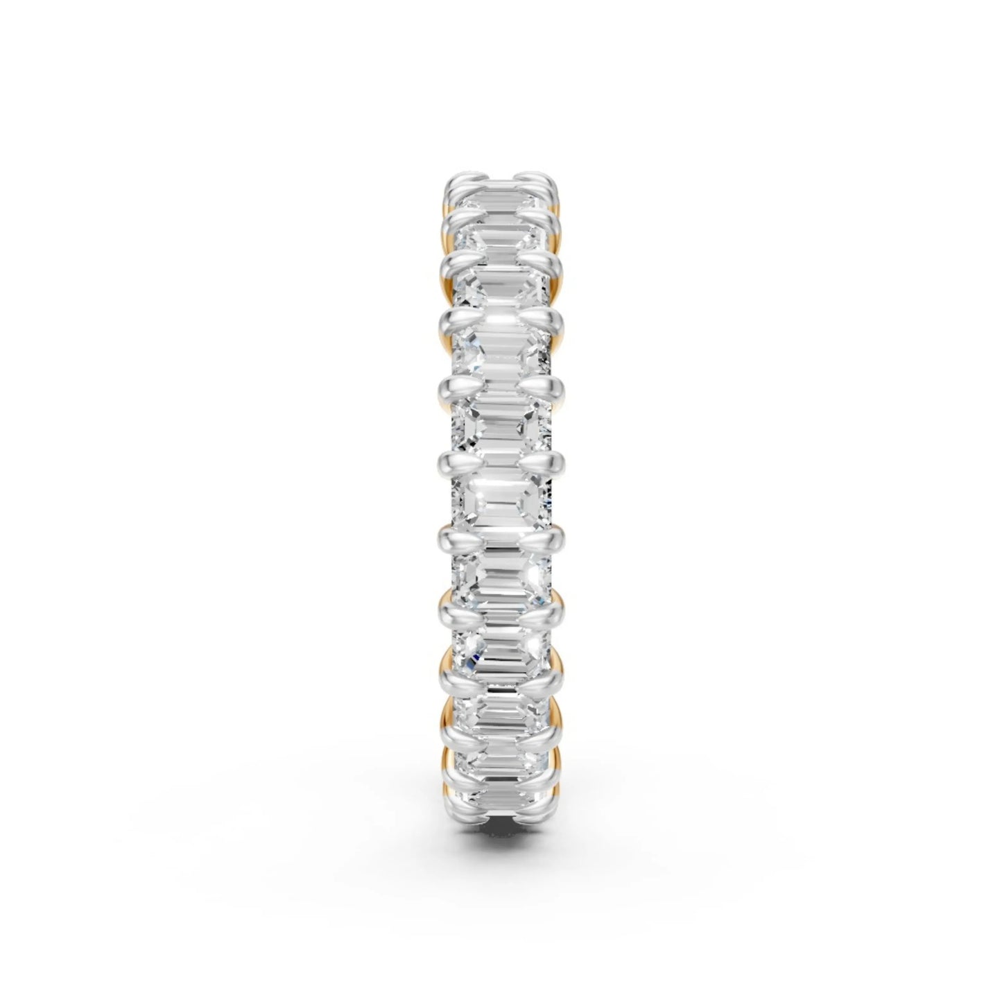 Emerald Eternity Ring Yellow Gold