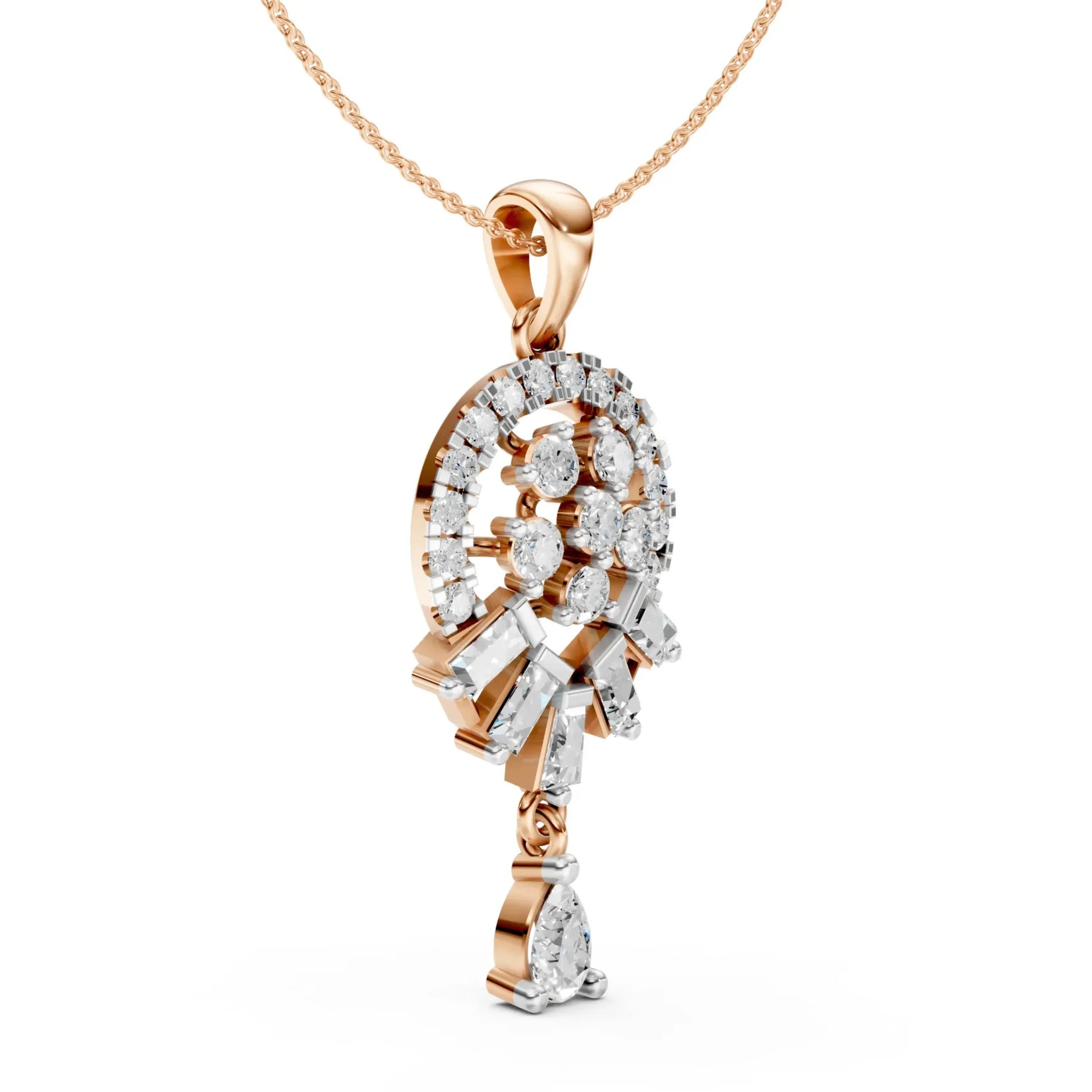 Radiant Drop Pendant Rose Gold