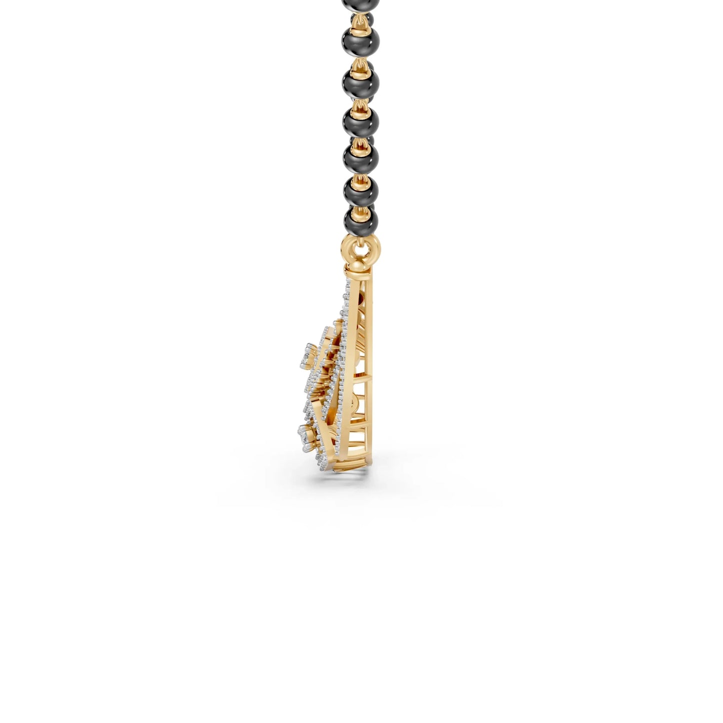 Graceful Leaf Mangalsutra Yellow Gold