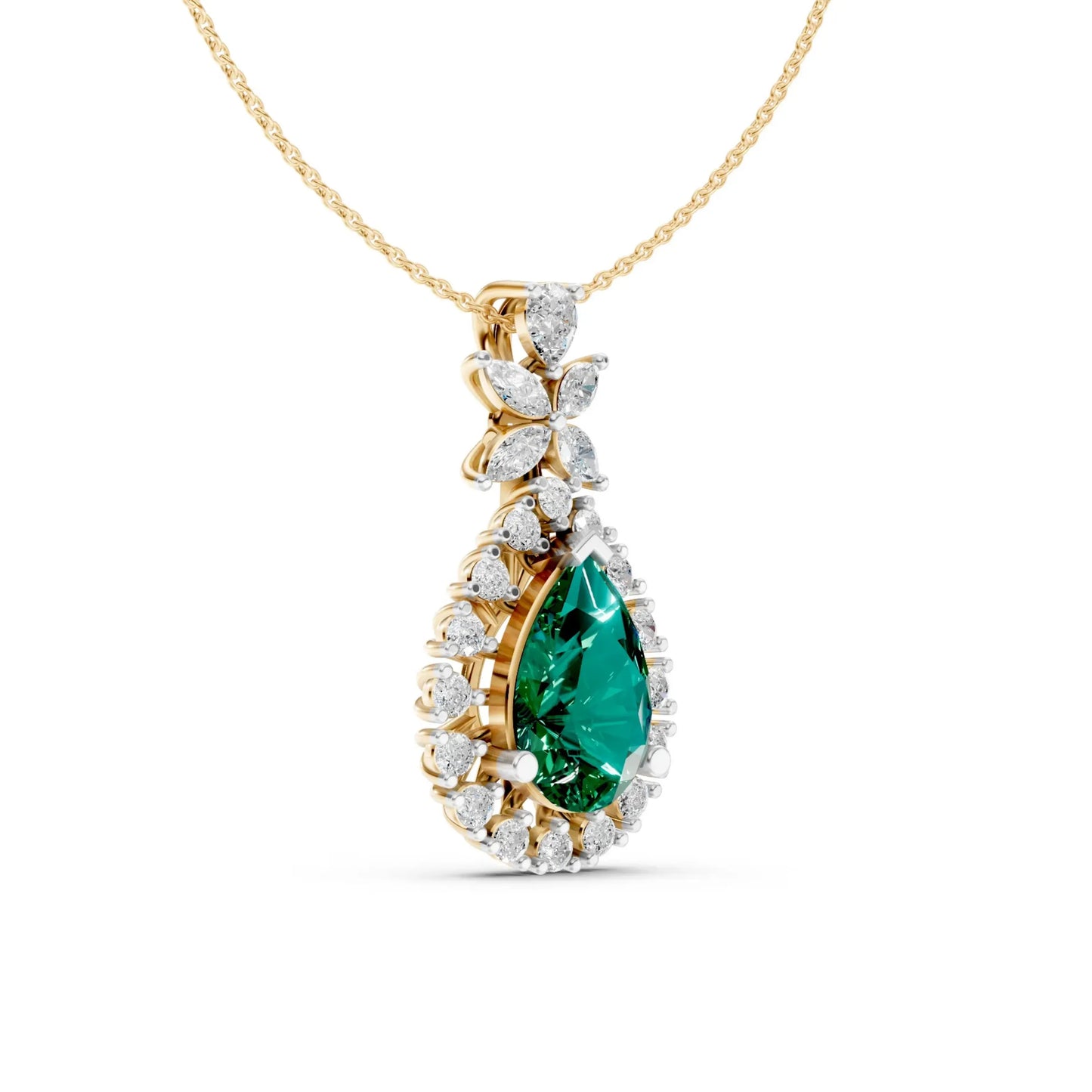Pear Drop Pendant Yellow Gold