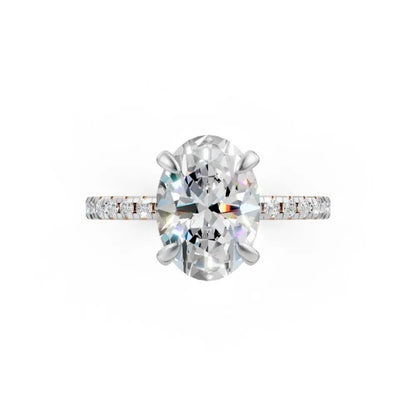 EternaSpark Pavé Solitaire Ring Rose Gold