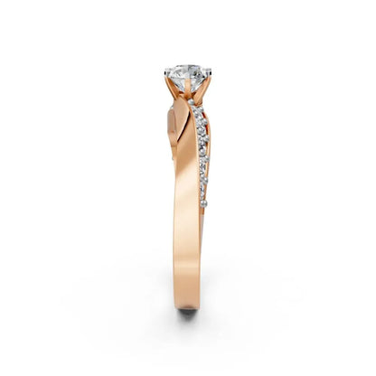 Modern Spark Solitaire Ring