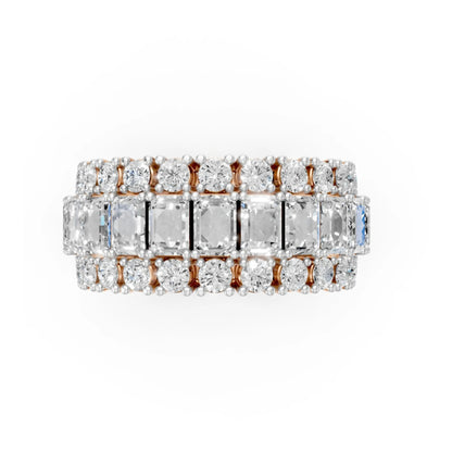 Trinity Sparkle Eternity Band Rose Gold