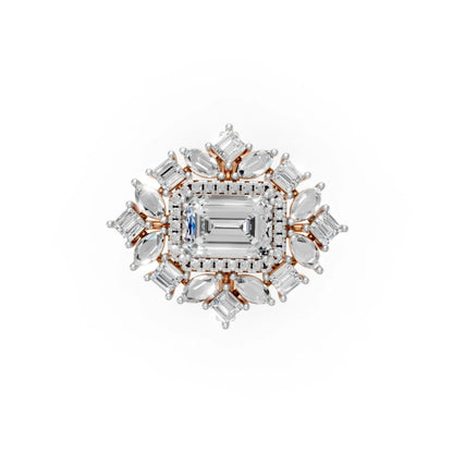Grandeur Emerald Halo Ring