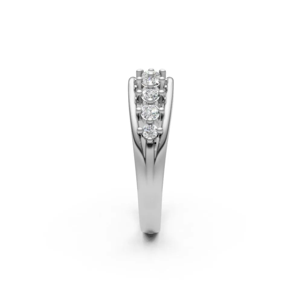 Vintage Filigree Diamond Band White Gold
