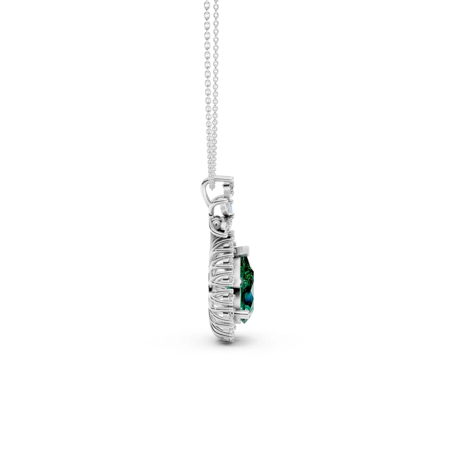 Pear Drop Pendant White Gold