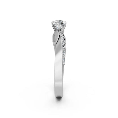 Modern Spark Solitaire Ring