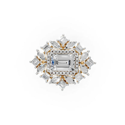 Grandeur Emerald Halo Ring