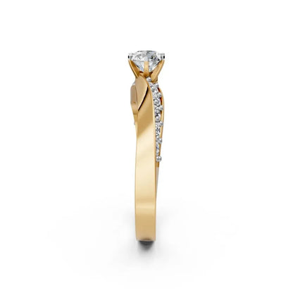 Modern Spark Solitaire Ring