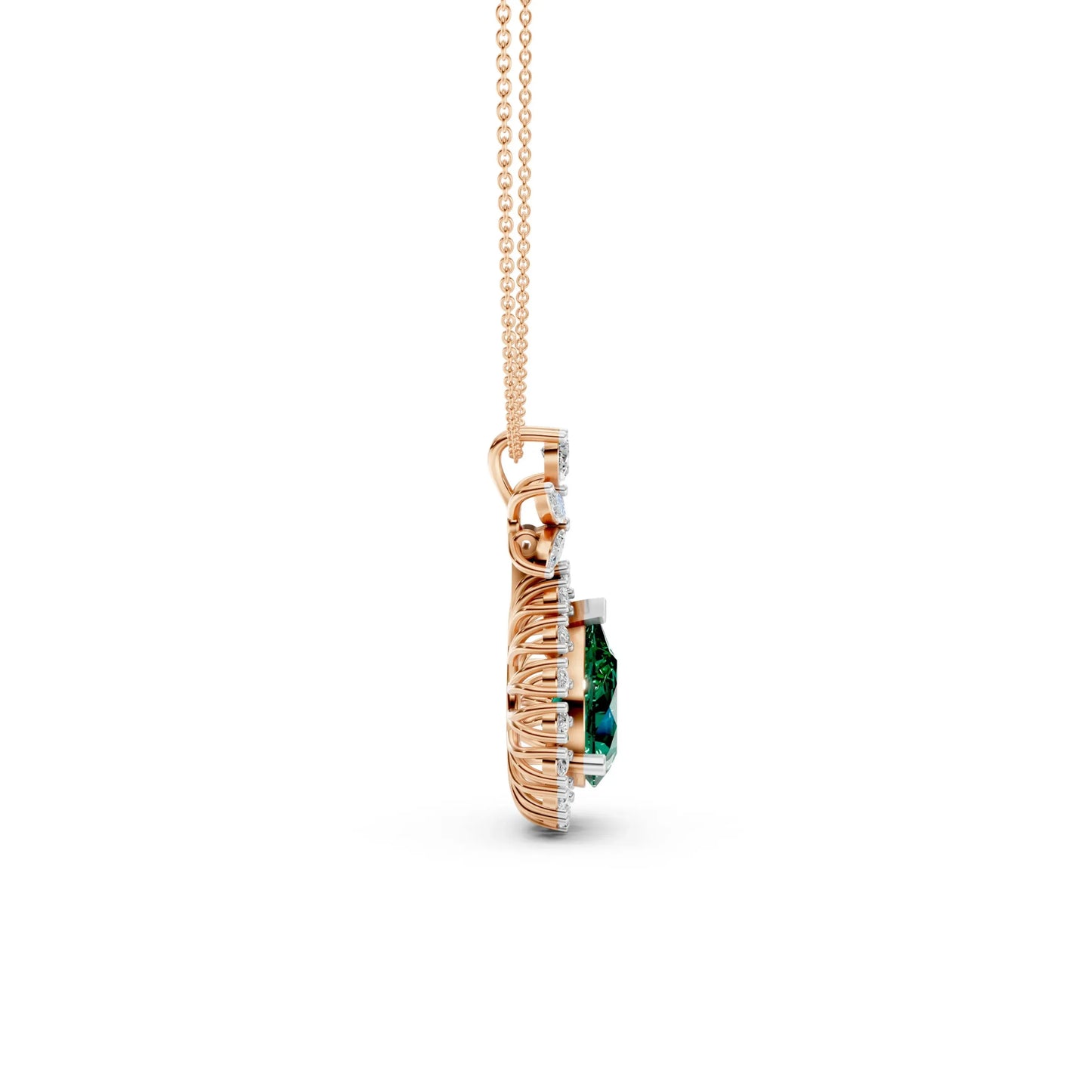 Pear Drop Pendant Rose Gold