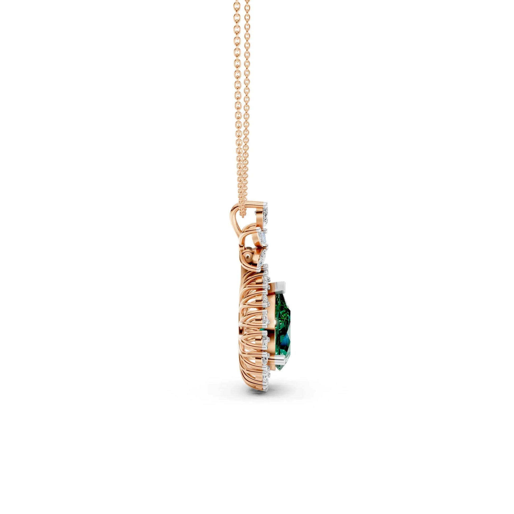 Pear Drop Pendant Rose Gold
