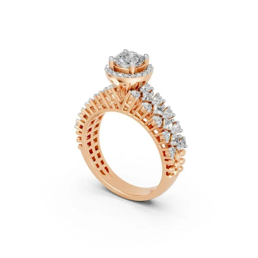 HaloBloom Cluster Bridal Ring Set