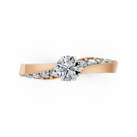 Modern Spark Solitaire Ring