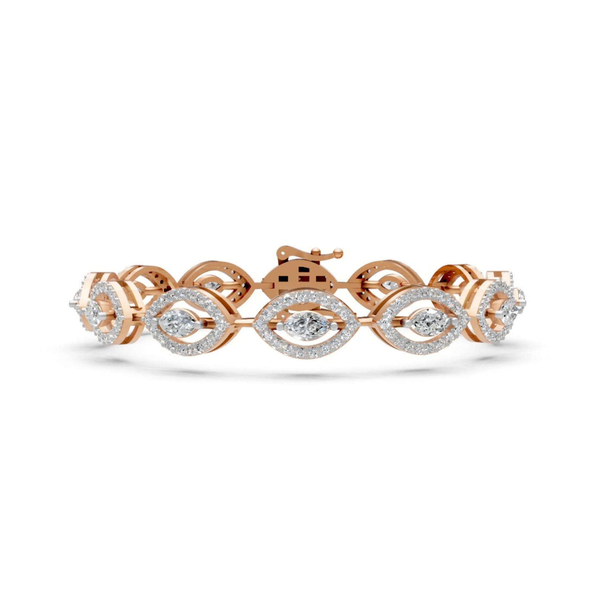 Paisley Diamond Bracelet Rose Gold