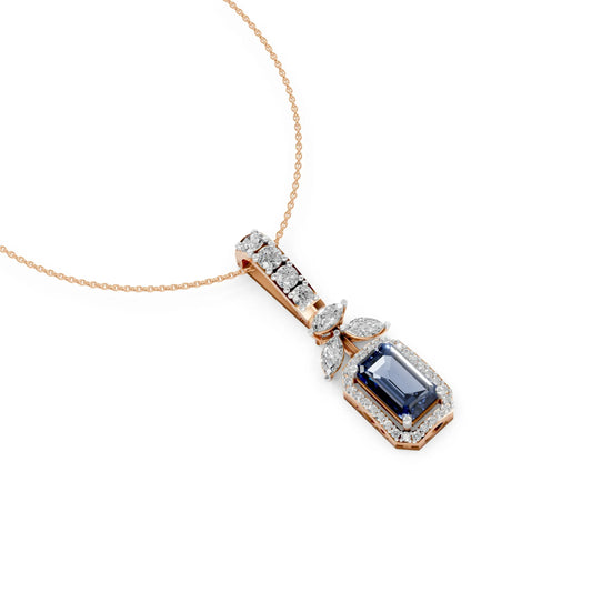 Emerald Marquise Pendant Rose Gold