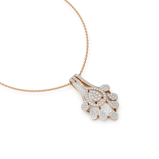 Teardrop Bloom Pendant Rose Gold