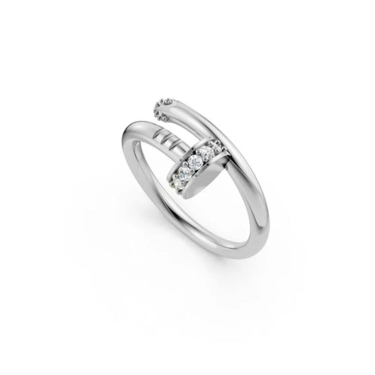 BoldWrap Nail Diamond Ring White Gold