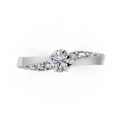 Modern Spark Solitaire Ring