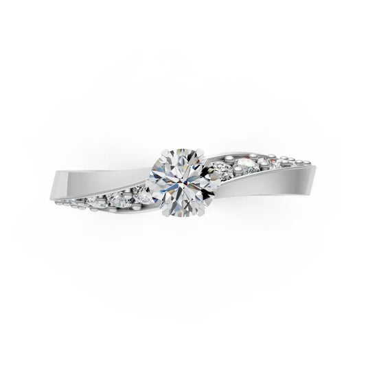 Modern Spark Solitaire Ring